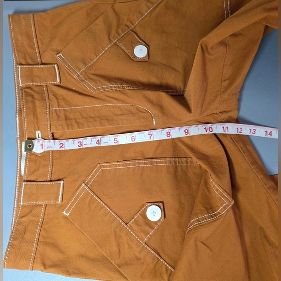 Maeve by Anthropologie Cropped Wide-Leg Carpenter Pant Size 6 - Picture 8 of 15